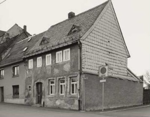 Mittweida, Wohnhaus : Mittweida, Wohnhaus, Plan 5, um 1700, um 1780, Giebel- und Traufseite