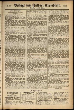 Zweite Ausgabe vom Dienstag, den 24. März 1896.