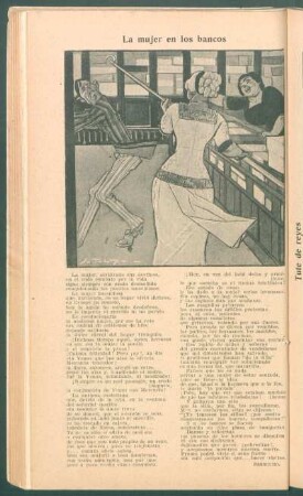 La mujer en los bancos