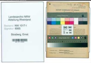 Entnazifizierung Ernst Stosberg , geb. 03.07.1891 (Graveur)