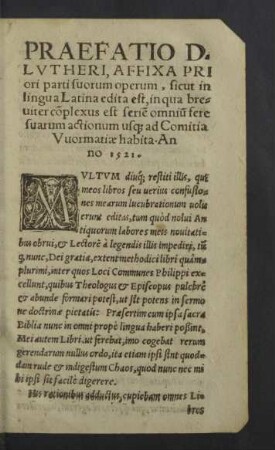 Praefatio D. Lutheri