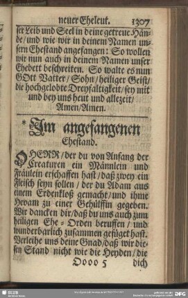 Gebethe neu-angefangener Eheleut