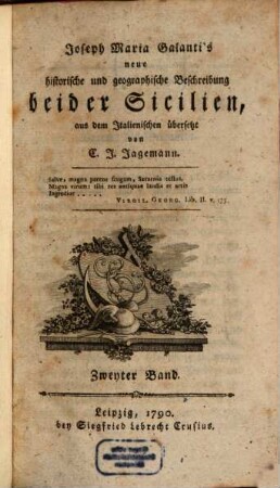 Joseph Maria Galanti's neue historische und geographische Beschreibung beider Sicilien, 2