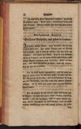 Siebzehntes Kapitel. Sophiens Geschichte, und Leben in London