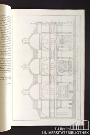 Spaccato per lungo del tempio dedicato al S.S. Salvatore