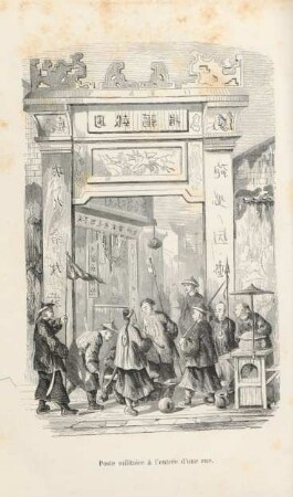 Poste militaire à l'entrée d'une rue