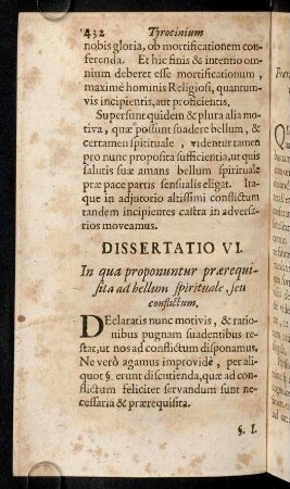 432-432, Declaratis nunc motivis, & rationibus pugnam ...