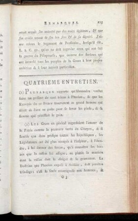 Quatrieme Entretien.