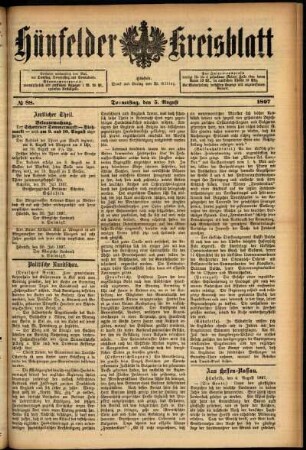 Ausgabe vom Donnerstag, den 05. August 1897.