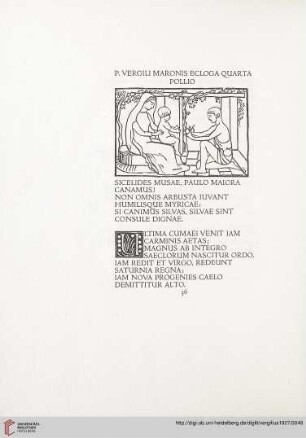 P. Vergili Maronis ecloga quarta: Pollio