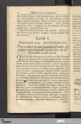 Liber Exodi.