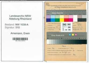 Entnazifizierung Erwin Arnemann , geb. 04.02.1912 (Bergmann)