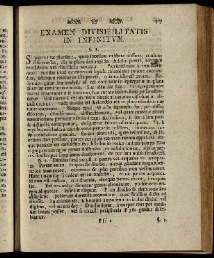 Examen Divisibilitatis In Infinitum.