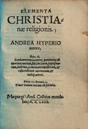 Elementa christianae religionis