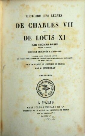 Histoire des règnes de Charles VII. et de Louis XI., 1