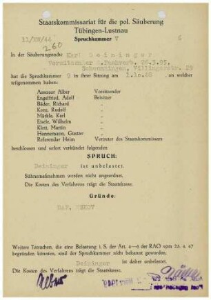 Deininger, Karl
