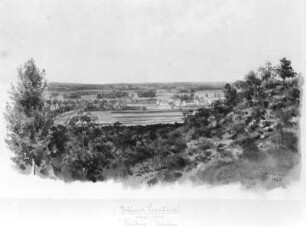 Sächsisches Dorf : Sächsisches Dorf. Aquarell; 16,8 x 26 cm (1845; E. Leonhardi). Freiberg: Stadt- und Bergbaumuseum 54/538