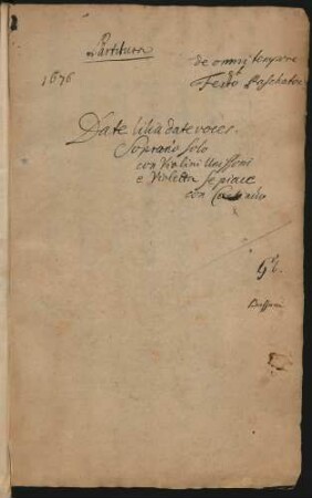 Date lilia date voces; S, strings, bc; g-Moll; HasB 27/3