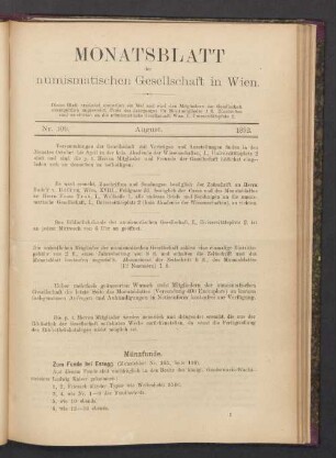 Nr. 109. August. 1892