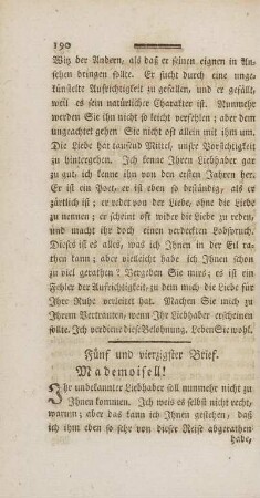 Fünf und vierzigster Brief