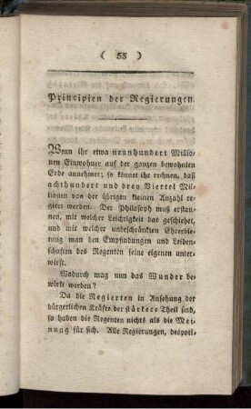 Principien der Regierungen.
