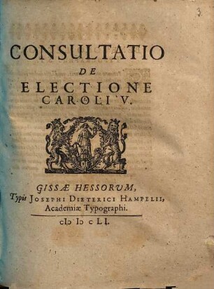 Consultatio de Electione Caroli V.