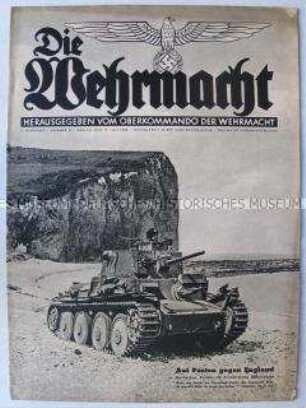 Militärische Fachzeitschrift "Die Wehrmacht" u.a. über die Sicherung der französischen Kanalküste gegen Angriffe aus Großbritannien