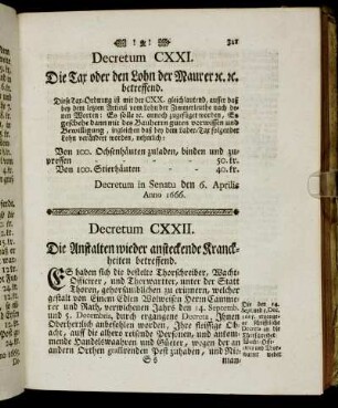 Decretum CXXI. - Decretum CXXX.