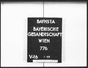 Berichte des kurbayerischen Residenten zu Salzburg, Hofstetten an die Gesandtschaft in Wien