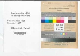 Entnazifizierung Ewald Hilgenstock , geb. 12.01.1899 (Beamter)