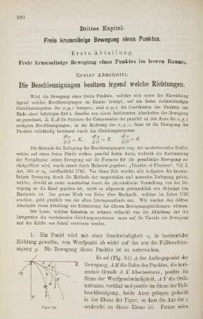 Drittes Kapitel. Freie krummlinige Bewegung eines Punktes.