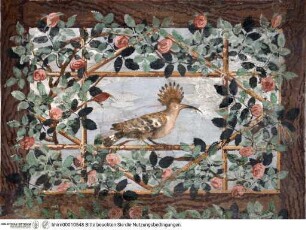 Die Taten des Herkules & Laubengang mit Tieren, Laubenarchitektur mit Rosen und Tieren