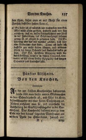 Fünfter Abschnitt. Von den Knochen.
