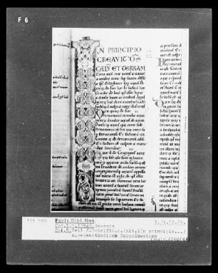 Genesis — Schriftseite mit Initiale I(n principio), Folio 5