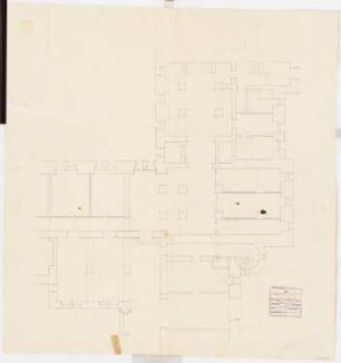 Schloss Posen, Posen Umbau: Aufmass UG Weststeite 1:50