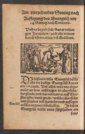 Außlegung des Evangelii/ am 14. Sontag nach Trinitatis.