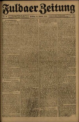 Ausgabe vom Freitag, den 23. Januar 1920.