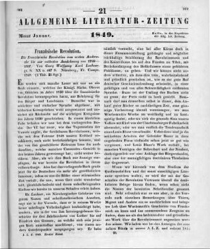 Lochner, G. W. K.: Die Französische Revolution vom ersten Ausbruch bis zur weitesten Ausdehnung von 1789-1807. Nürnberg: Campe 1848