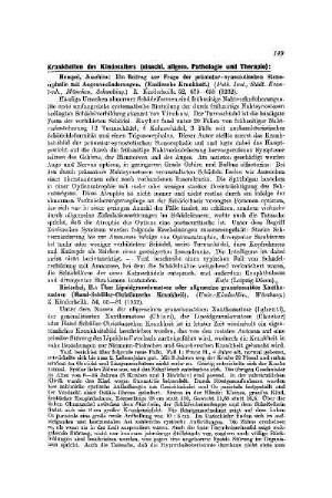 Krankheiten des Kindesalters : (einschl. allgem. Pathologie und Therapie)