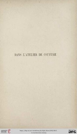 II. Dans l'atelier de couture