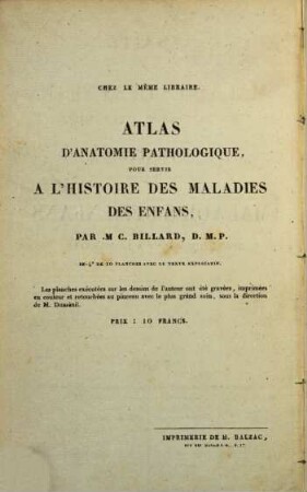 Traité des maladies des enfans nouveaux-nés et à la mamelle : Fondé sur de nouvelles observations cliniques et d'anatomie pathologique