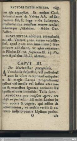 Caput III. De Notionibus peregrinis