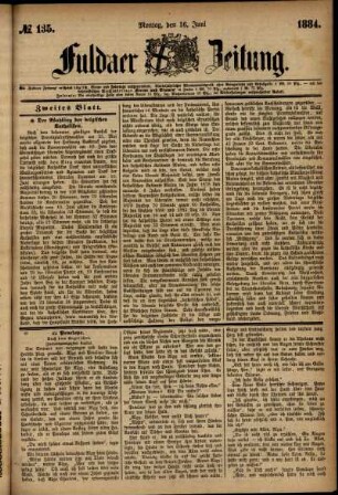 Ausgabe vom Montag, den 16. Juni 1884.