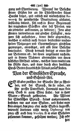 Von der Sinesischen Sprache, und Schreib-Art