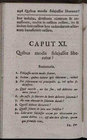 Caput XI. Quibus modis fidejussor liberetur?