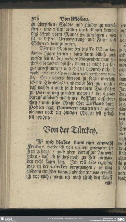 Von der Türckey