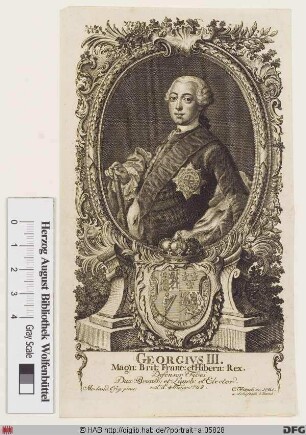 Bildnis Georg III. (Wilhelm Friedrich) (George William Frederick), König von Großbritannien u. Irland, Kurfürst (1815 König) von Hannover (reg. 1760-1820)