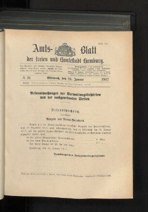 No. 21, 24. Januar 1917