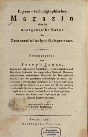 Ungerns Mineralreich orycto-geognostisch und topographisch dargestellt