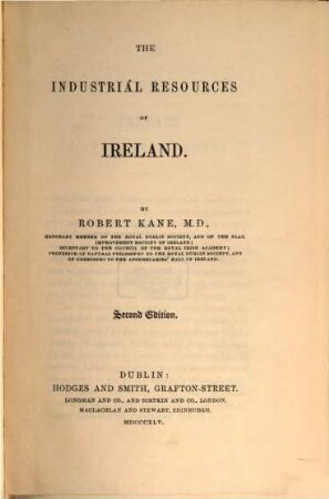 The industrial resources of Ireland